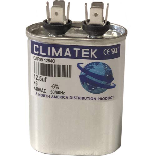 קבלים סגלגלים Climatek-מתאים למצב מזג האוויר 43-25134-05 | 12.5 UF MFD 370/440 VOLT VAC